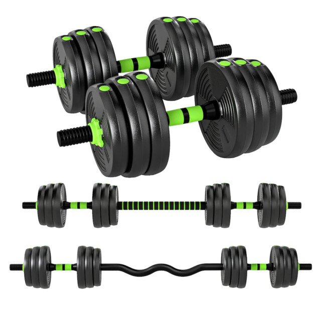 4goodz Verstelbare halterset 20 kg dumbels en barbells halterstang voor 3462587 large