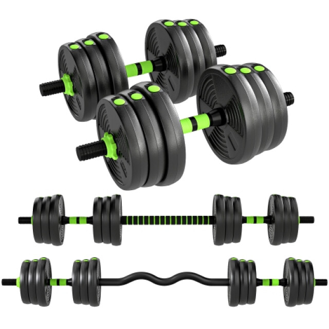 4goodz Verstelbare halterset 25 kg dumbels en barbells halterstang voor 3462573 large