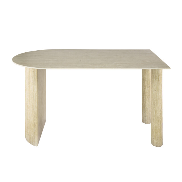 Hoyz eettafel romano arch 1-side 140cm keramiek travertin 3423818 large