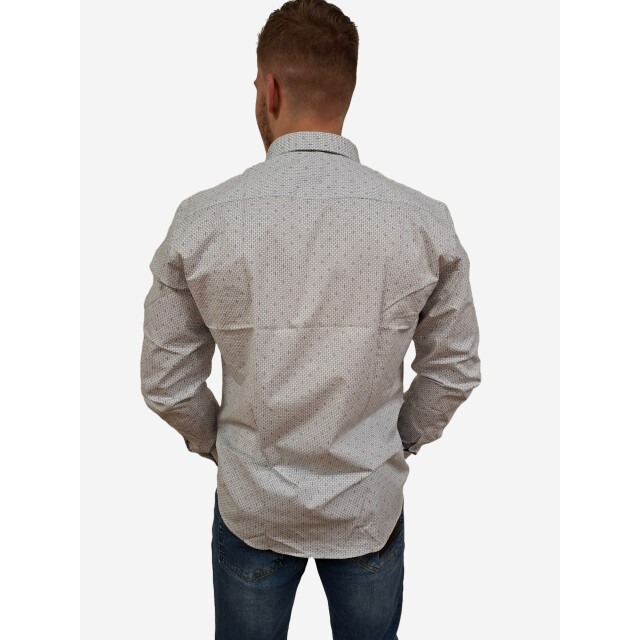 Napoli Uomo overhemd heren wit print italianstyle NAP24-17 large