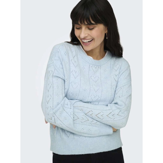 Only Onlisa life ls struct boxy oneck cc knt winter sky 15363149-253196002 large