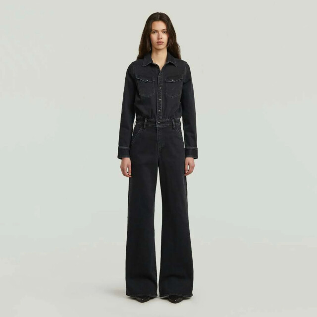 G-Star Western wide leg jumpsuit l\s wmn D27940-D874-H430 large