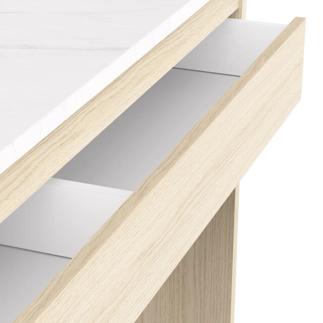 CaliCosy Console 1 lade decor eiken van draad en marmer l124,4 cm mÉlia 3467386 large