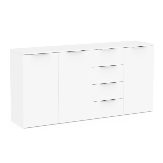 CaliCosy Buffet met 3 deuren en 4 lades, mat wit, l159,4 cm ghost 3467370 large