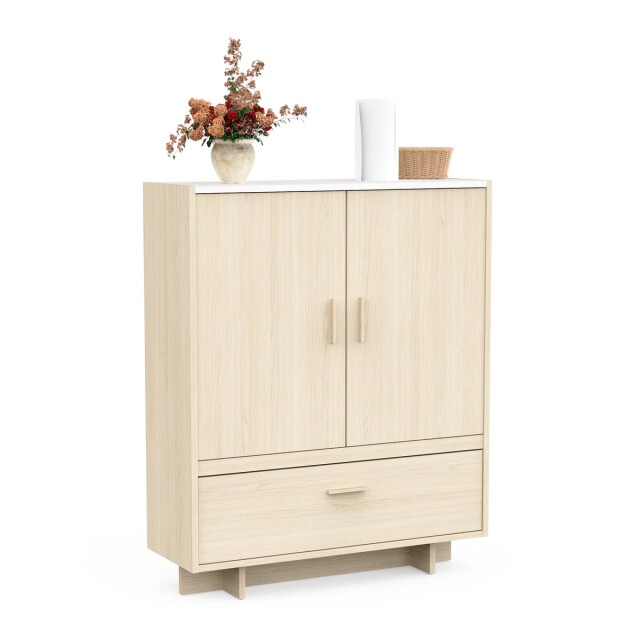 CaliCosy Buffet met 2 openslaande deuren en 1 lade, decor in eikenfineer en marmer, 3467375 large