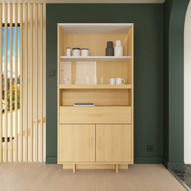 CaliCosy Vitrine met 1 lade, 2 openslaande deuren en 2 glazen deuren l94,8 cm mÉlia 3467374 large