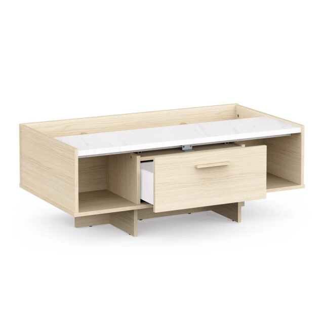 CaliCosy Salontafel met uitschuifbaar blad, eikenfineer en marmer l105,3 cm mÉlia 3467371 large