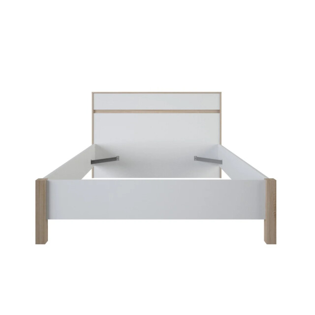 CaliCosy Lit 140x190 cm met geborsteld eiken decor en matte witte afwerking malia 3467367 large