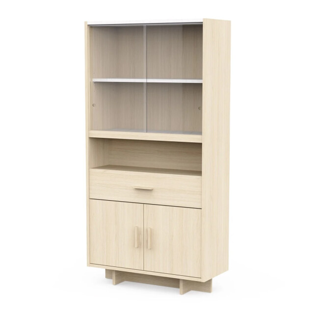 CaliCosy Vitrine met 1 lade, 2 openslaande deuren en 2 glazen deuren l94,8 cm mÉlia 3467374 large