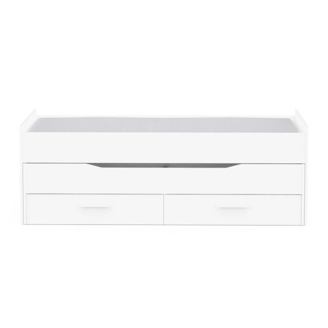 CaliCosy Lit gigogne met 90x200 cm bedden en 2 lades in mat wit elka 3467368 large