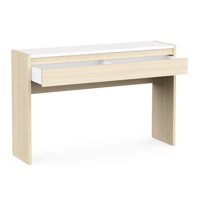 CaliCosy Console 1 lade decor eiken van draad en marmer l124,4 cm mÉlia 3467386 large