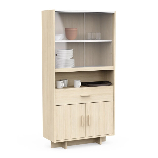 CaliCosy Vitrine met 1 lade, 2 openslaande deuren en 2 glazen deuren l94,8 cm mÉlia 3467374 large