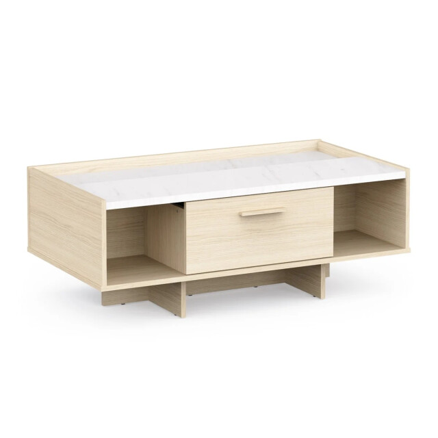 CaliCosy Salontafel met uitschuifbaar blad, eikenfineer en marmer l105,3 cm mÉlia 3467371 large