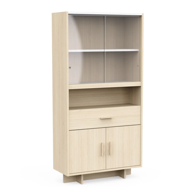 CaliCosy Vitrine met 1 lade, 2 openslaande deuren en 2 glazen deuren l94,8 cm mÉlia 3467374 large