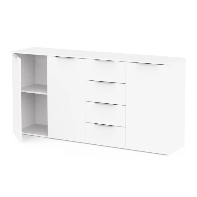 CaliCosy Buffet met 3 deuren en 4 lades, mat wit, l159,4 cm ghost 3467370 large