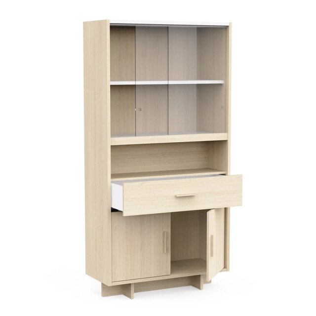 CaliCosy Vitrine met 1 lade, 2 openslaande deuren en 2 glazen deuren l94,8 cm mÉlia 3467374 large