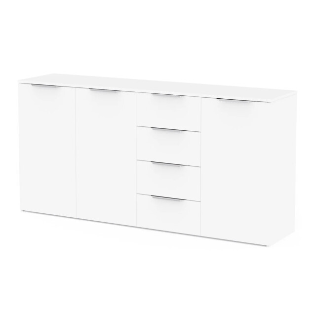 CaliCosy Buffet met 3 deuren en 4 lades, mat wit, l159,4 cm ghost 3467370 large