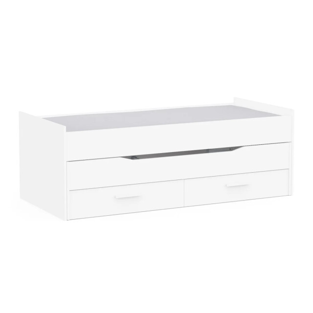 CaliCosy Lit gigogne met 90x200 cm bedden en 2 lades in mat wit elka 3467368 large