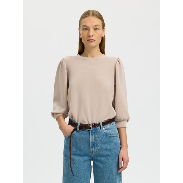 Selected Femme slftenny 3/4 sweat top noos 16082379 pure cashmere 06721.210.0009 large