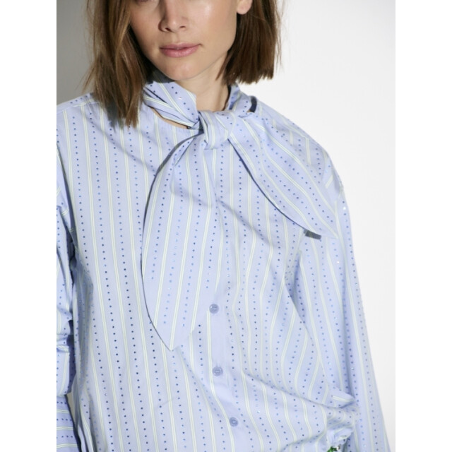 Dante 6 D6 anubi stripe shirt D6 Anubi Stripe Shirt/4235 Blue Mist large