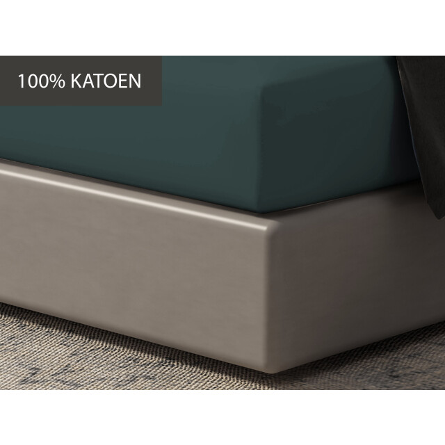 DoubleDry Hoeslaken 100% natuurlijk katoen eenpersoons 90x200 cm zacht & 3472226 large