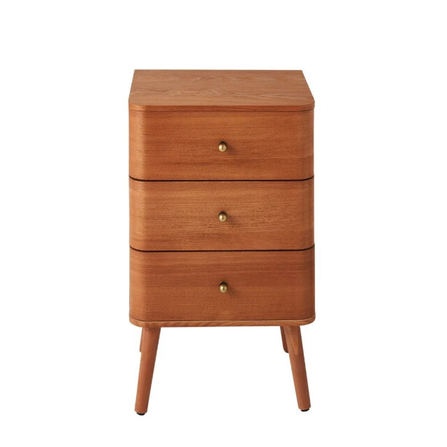 CaliCosy Nachtkastje met 3 lades en afgeronde fronten h71 cm karl 3245908 large