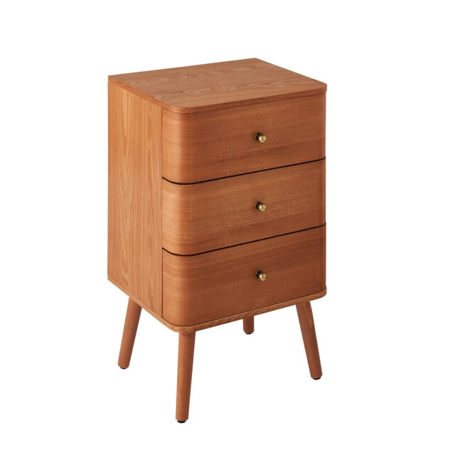 CaliCosy Nachtkastje met 3 lades en afgeronde fronten h71 cm karl 3245908 large