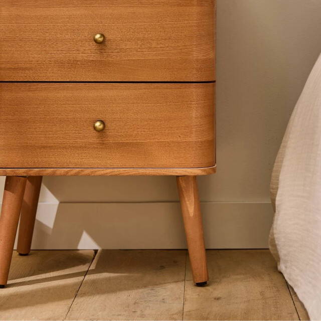 CaliCosy Nachtkastje met 3 lades en afgeronde fronten h71 cm karl 3245908 large