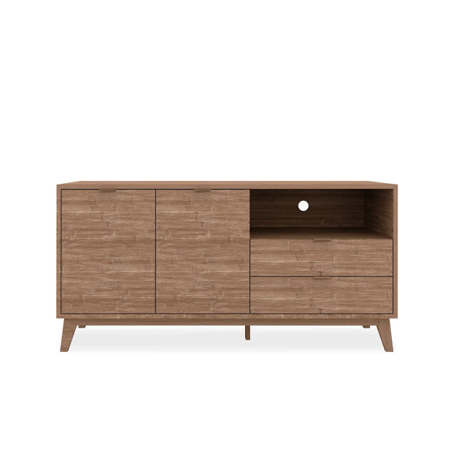 CaliCosy Tv-meubel 2 deuren, 2 laden en 1 houten decoratieve nis l140 cm budapest 2930153 large