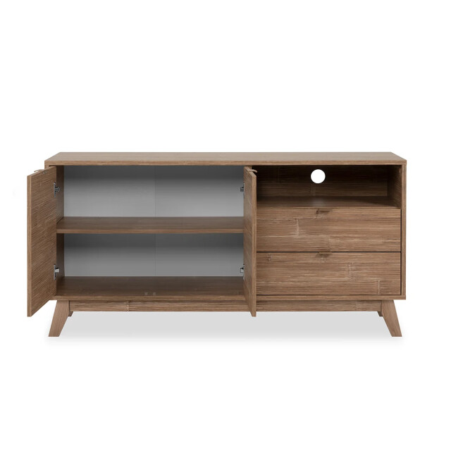 CaliCosy Tv-meubel 2 deuren, 2 laden en 1 houten decoratieve nis l140 cm budapest 2930153 large