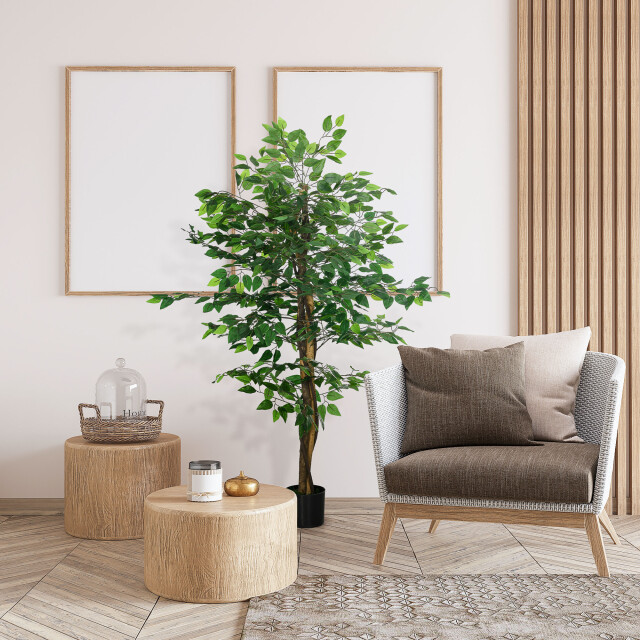 4goodz Kunstplant ficus 150cm banyanboom - 3474654 large