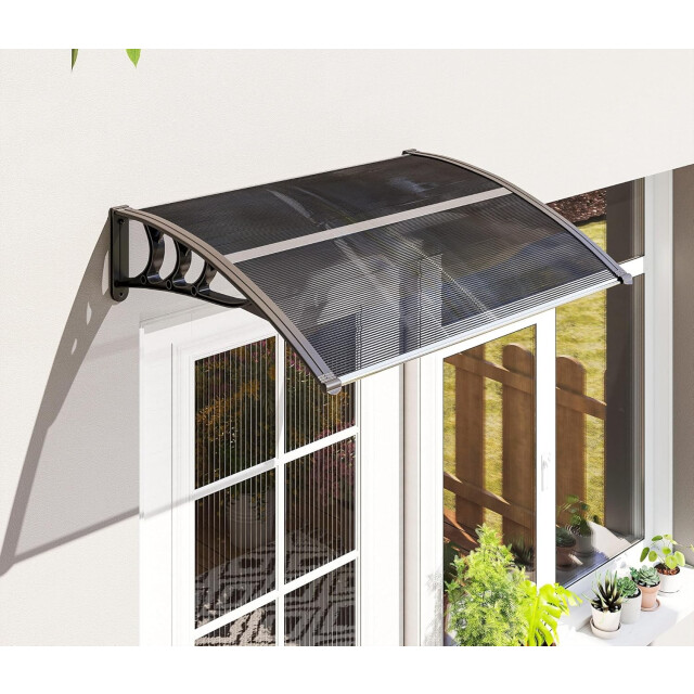 4goodz Deurluifel afdak 75x100 cm overkapping polycarbonaat - 3474645 large