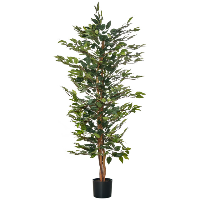 4goodz Kunstplant ficus 150 cm smalle plastic plant in pot 3474649 large