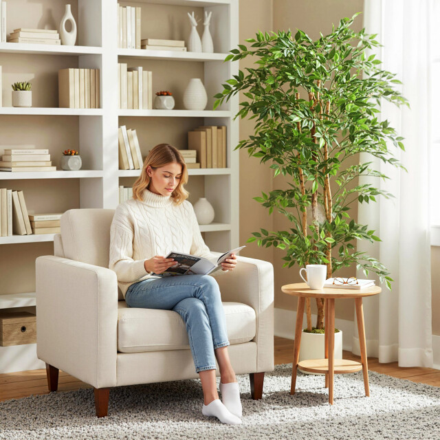 4goodz Kunstplant banyanboom met massieve stam 180 cm - 3474655 large