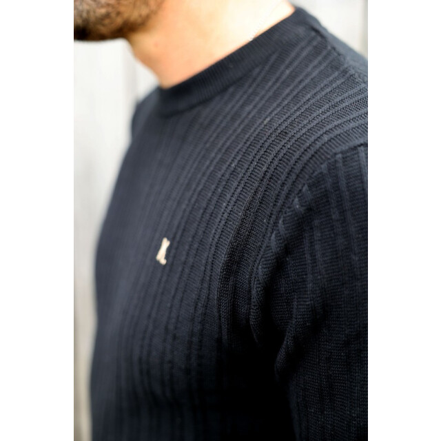 Kultivate 2501080800 kn vertical 100 black heren -trui - kultiva 100 Black/2501080800 KN Vertical large