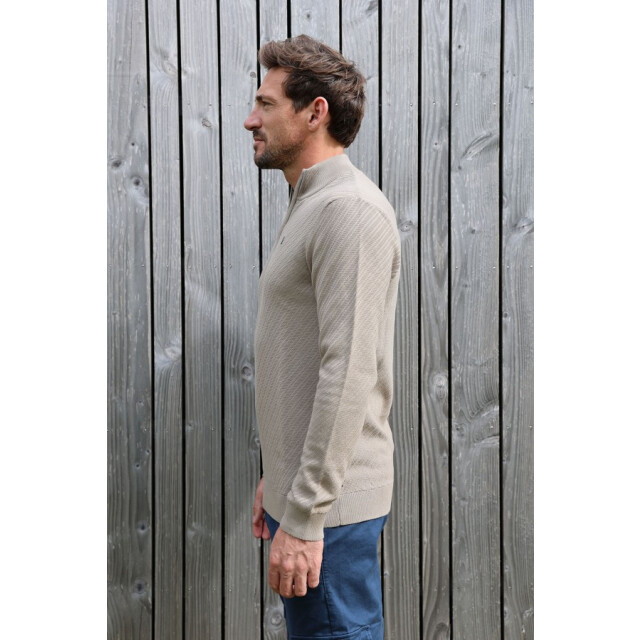 Kultivate 2501080802 crossed half zip 194 senaca rock -  heren trui  kultiv 194 Senaca Rock/2501080802 Crossed Zip large