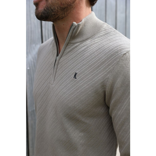 Kultivate 2501080802 crossed half zip 194 senaca rock -  heren trui  kultiv 194 Senaca Rock/2501080802 Crossed Zip large