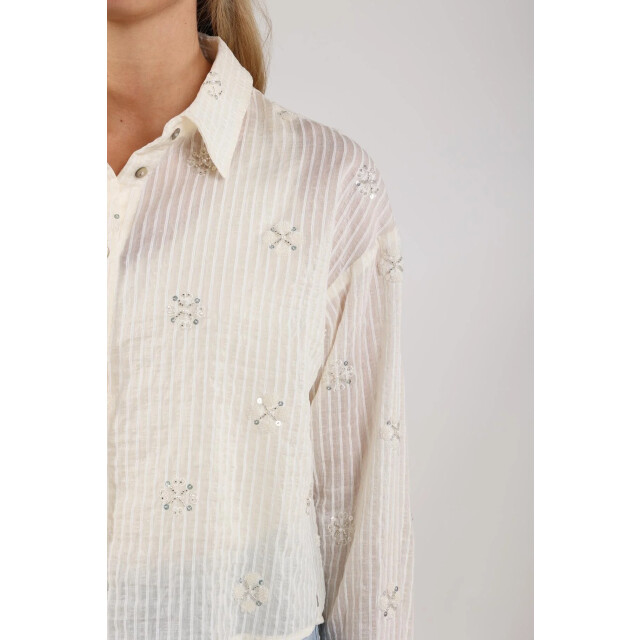 Nukus Nks02200 17 bailey blouse beads off white NKS02200 17 large