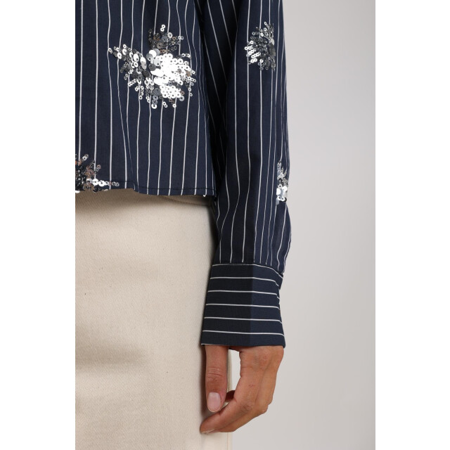 Nukus Nks02151 70 tessa blouse paillet navy NKS02151 70 large