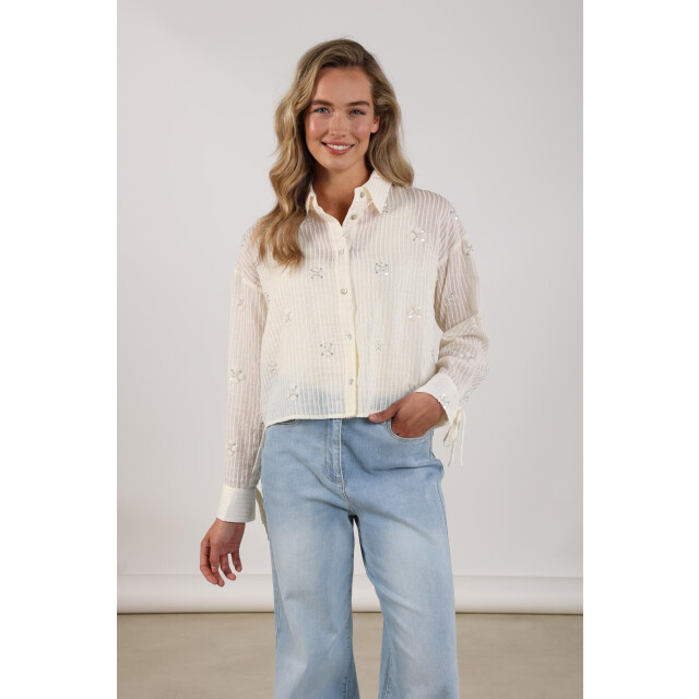 Nukus Nks02200 17 bailey blouse beads off white NKS02200 17 large