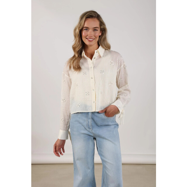 Nukus Nks02200 17 bailey blouse beads off white NKS02200 17 large