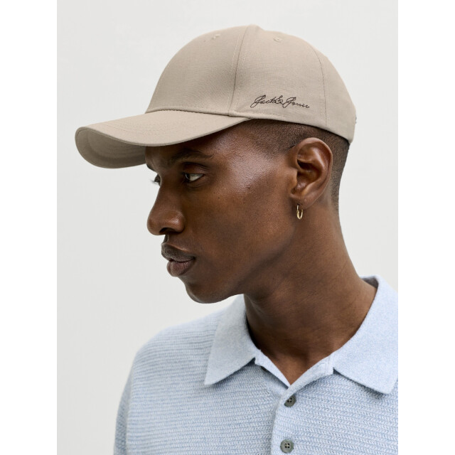 Jack & Jones Heren baseball cap jacbase louis linnen taupe 12288498 large