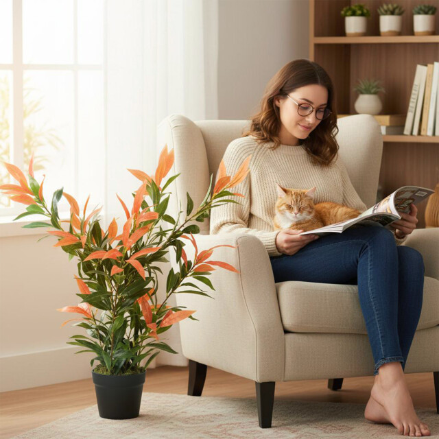 4goodz Kunstplant glansmispel photinia met 300 bladeren 90 cm 3476291 large