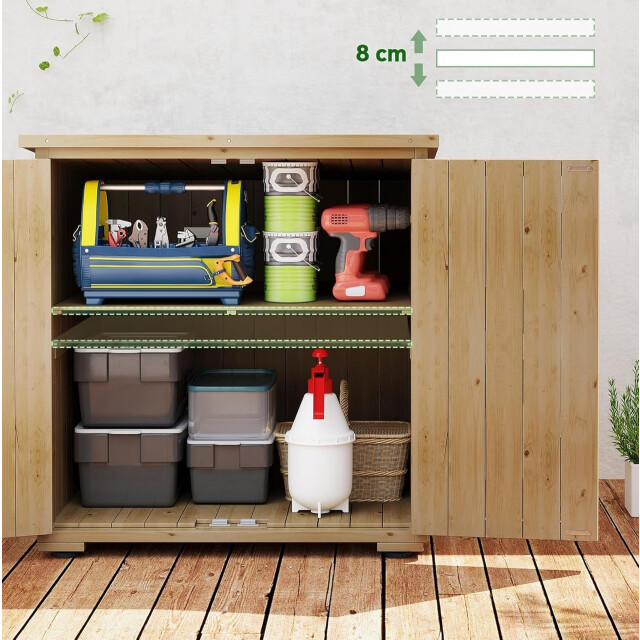 4goodz Tuinkast dubbele deuren en deksel 77,5x88x90 cm - 3476288 large