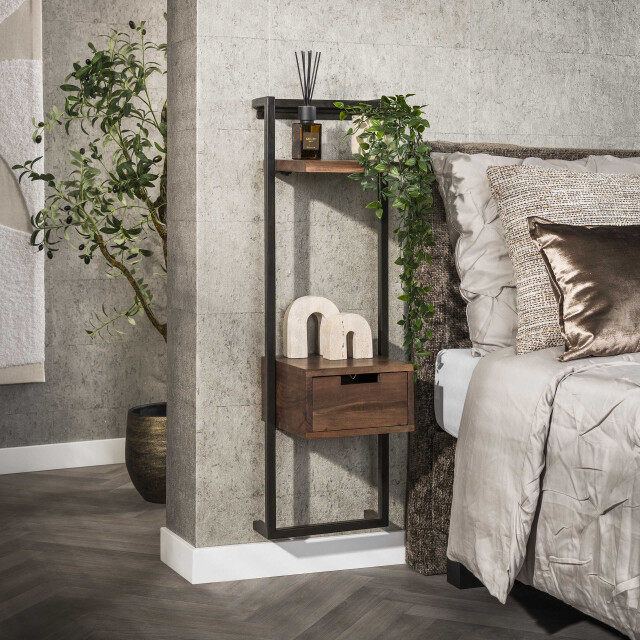 Hoyz nachtkastje air solid xs 1 lade massief acacia 3423782 large