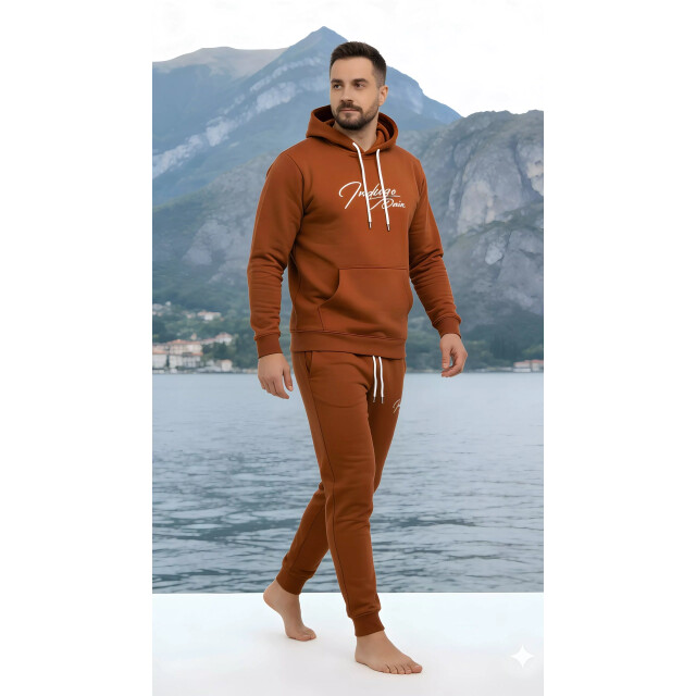 Indigo Denim Denim joggingpak heren rood ID056 large