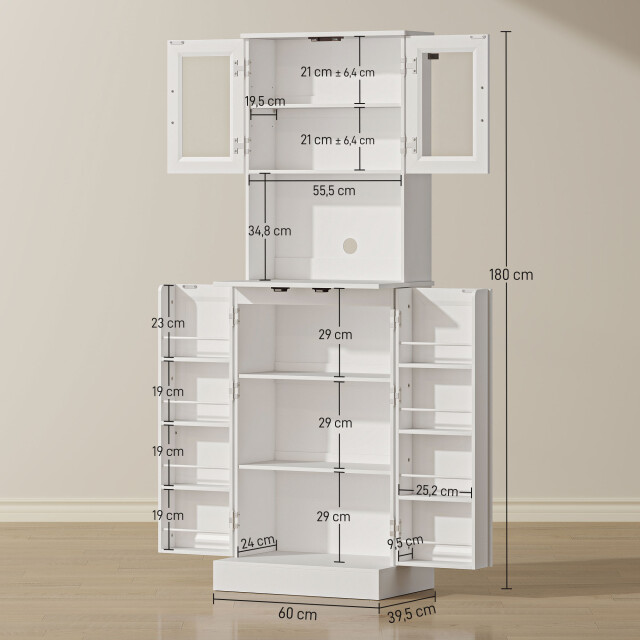 4goodz Keukenkast voorraadkast met werkblad verstelbare planken - 3479047 large