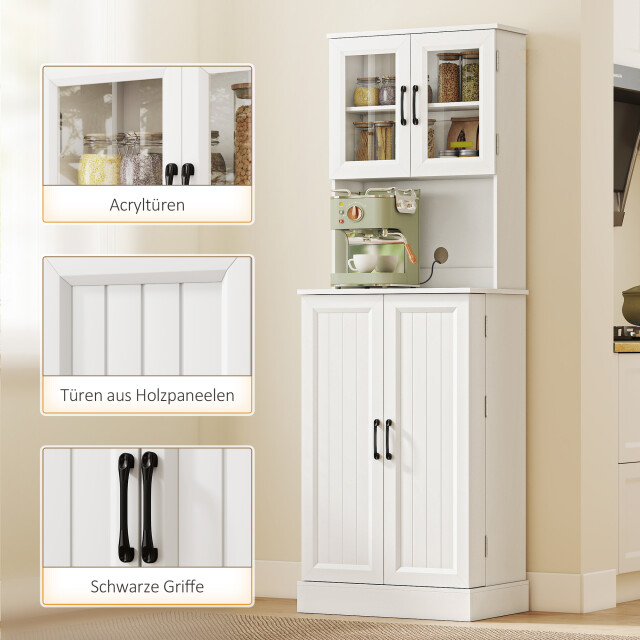 4goodz Keukenkast voorraadkast met werkblad verstelbare planken - 3479047 large