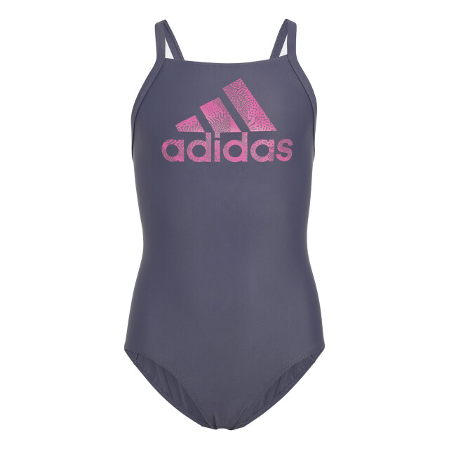 Adidas Badpak meisjes IC7691 BIG LOGO SUIT,SHANAV/LU large
