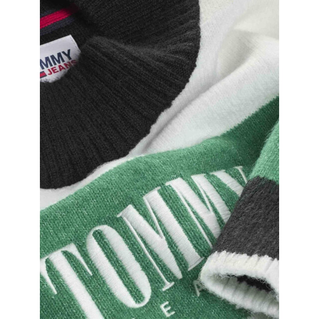 Tommy Hilfiger Heren pullover gestreept UTNA1257_whitegreen large